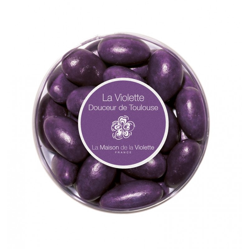 Boite de dragées Chocolat / Violette 90g - Bonbons & Chocolats